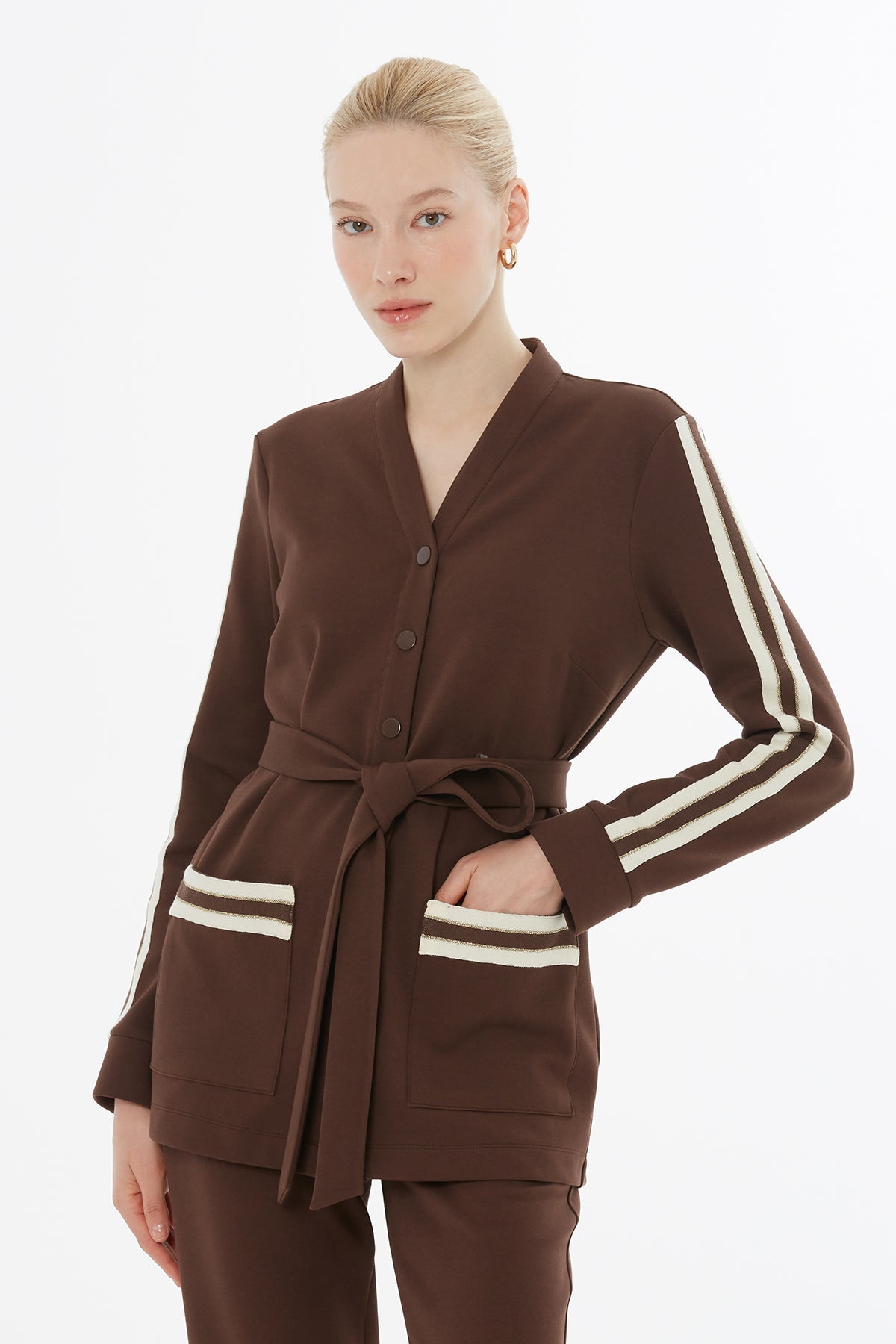 Brown Belted Tracksuit