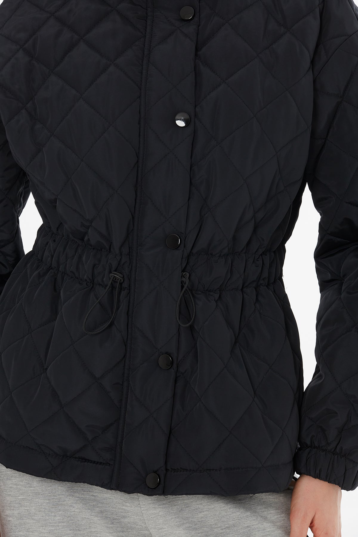 Black Jacket with Elasticated Waist