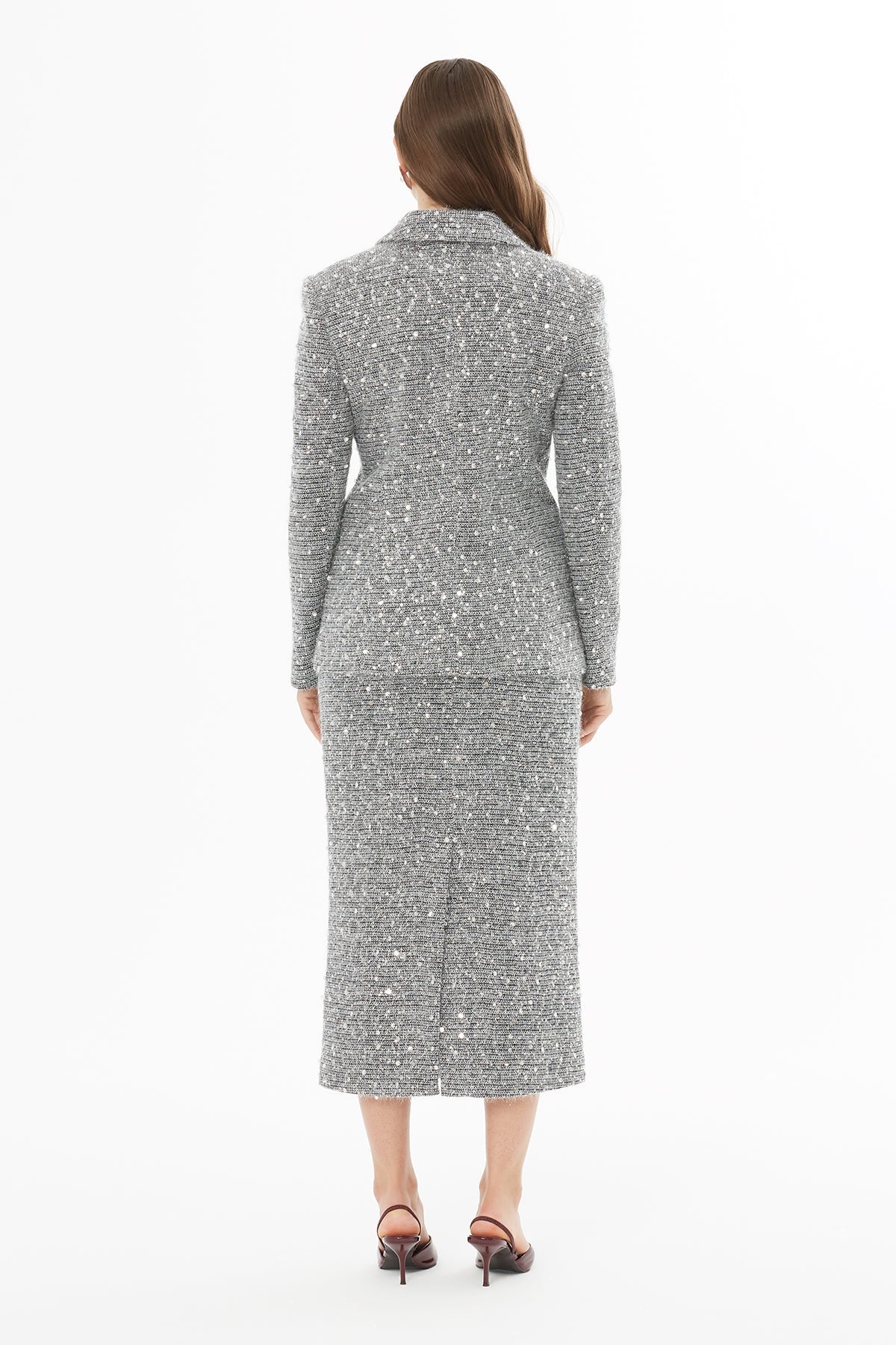 Grey Button-Front Jacket