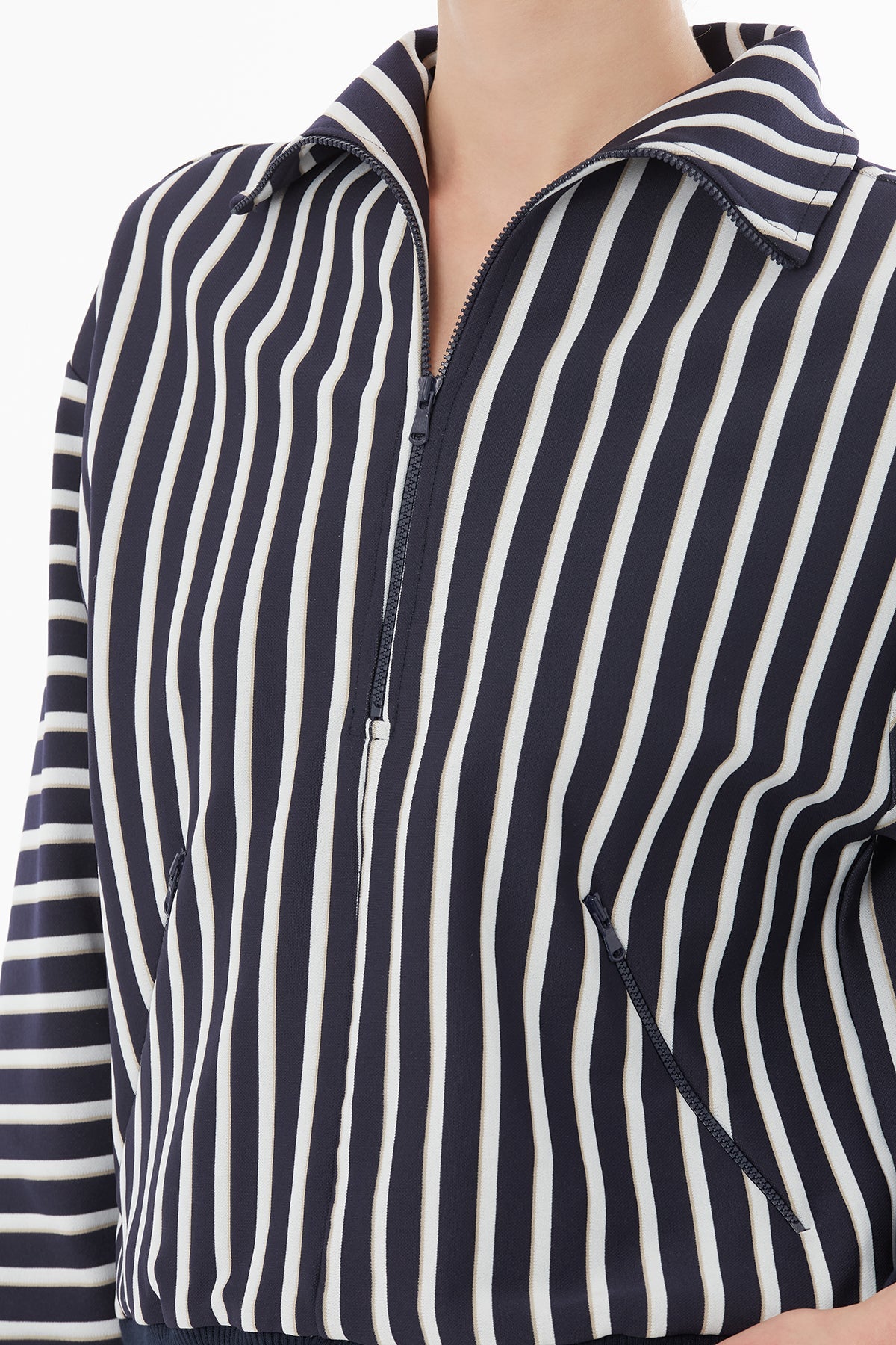 Printed Shirt-Collar Blouse