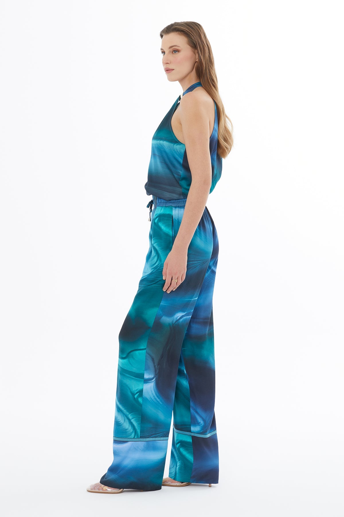 Striped Pattern Loose Fit Unlined Pants