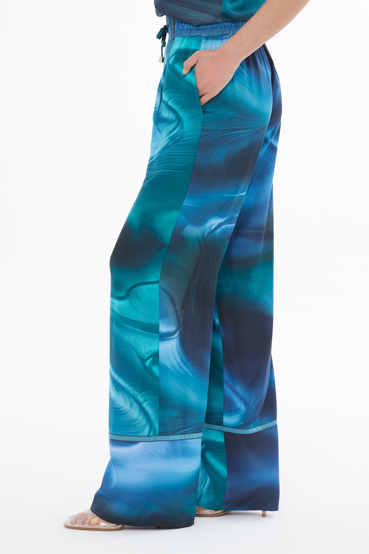 Striped Pattern Loose Fit Unlined Pants