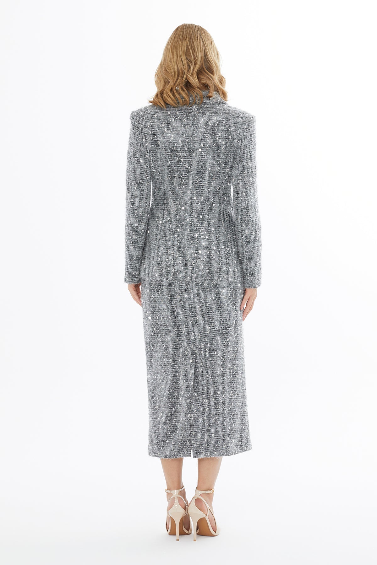 Grey Button-Front Jacket