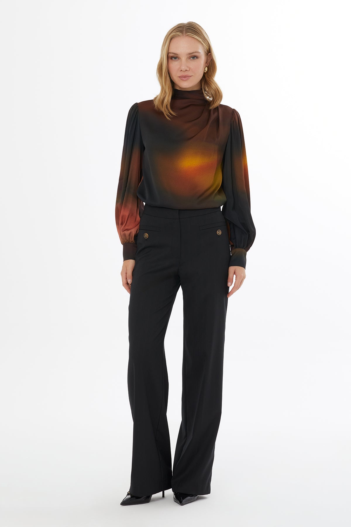 Black Pleated Trousers