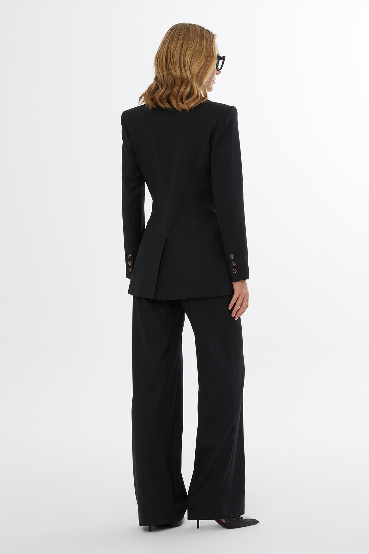 Black Jacket with Double Button Closure