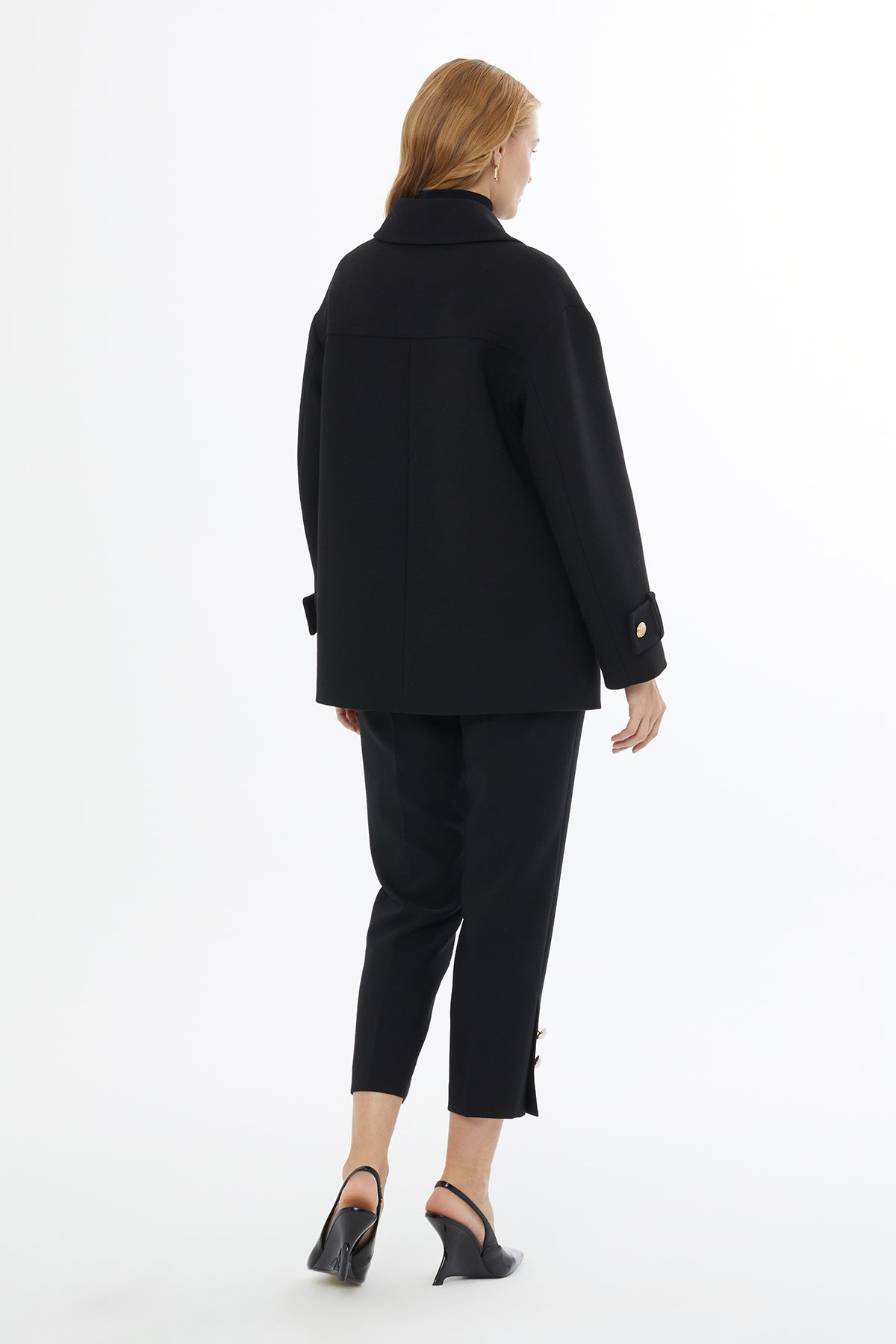 Black Jacket with Button Closure