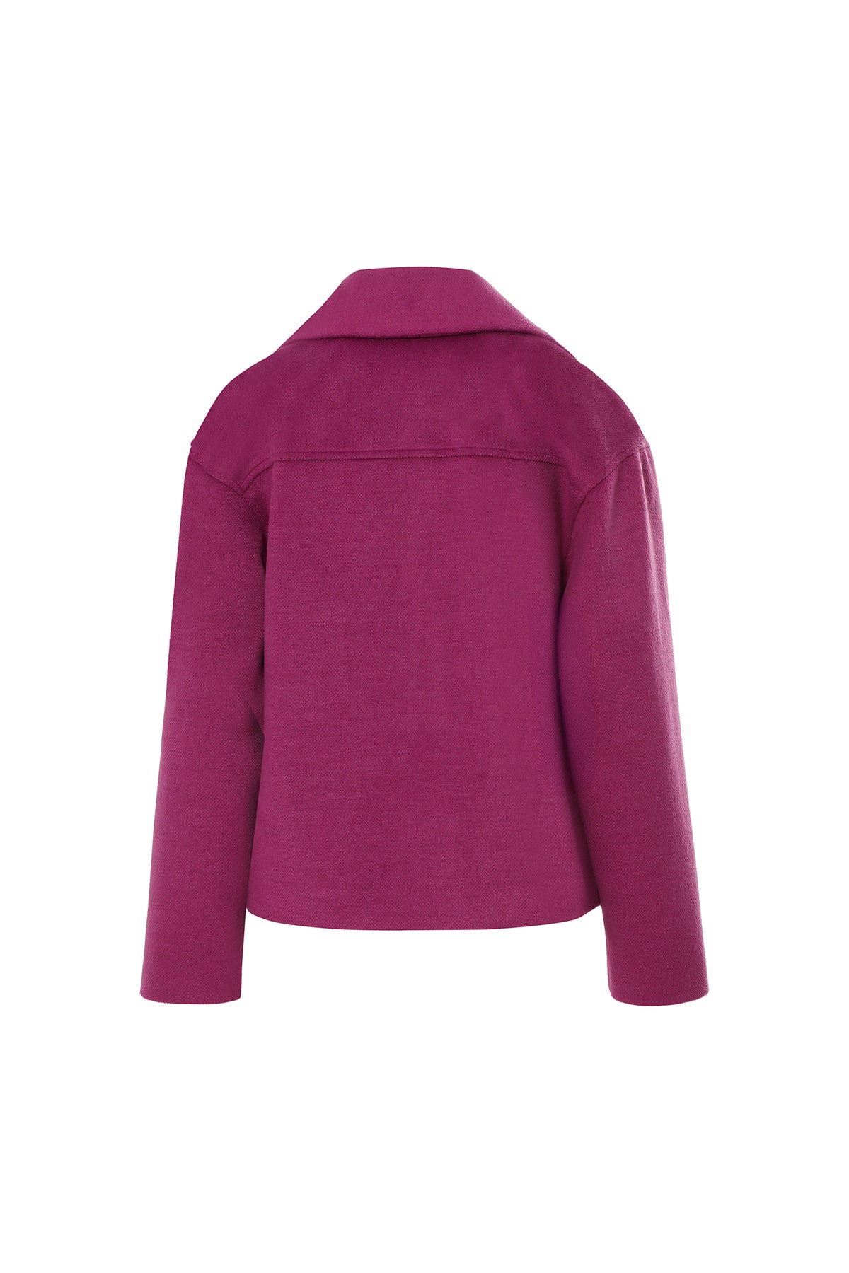 Metal Zipper Front Oversized  Coat