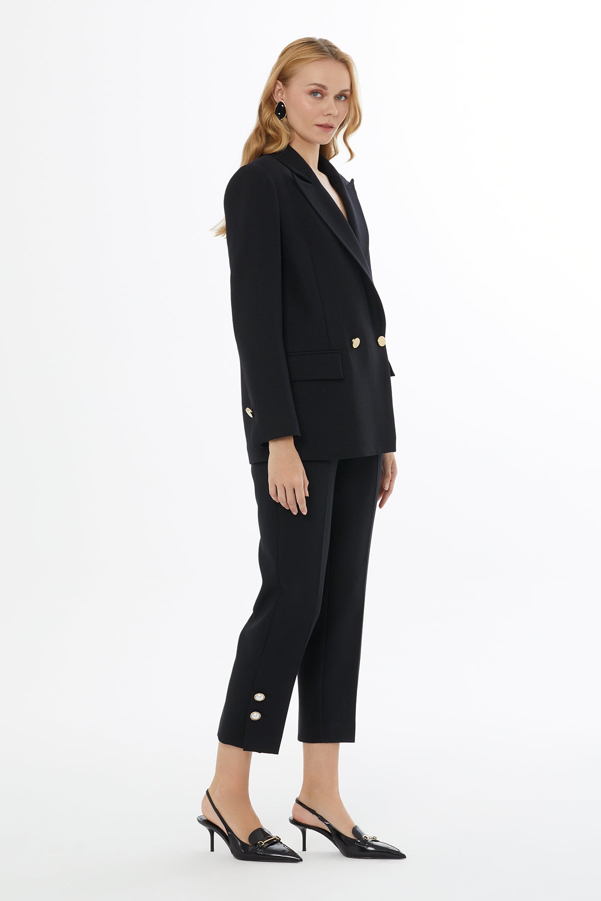 Black Jacket with Front Buttons