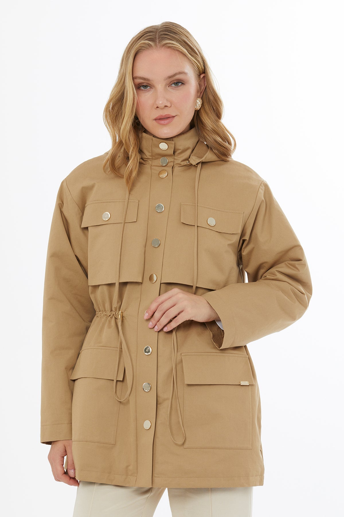 Brown Jacket with Front Pockets