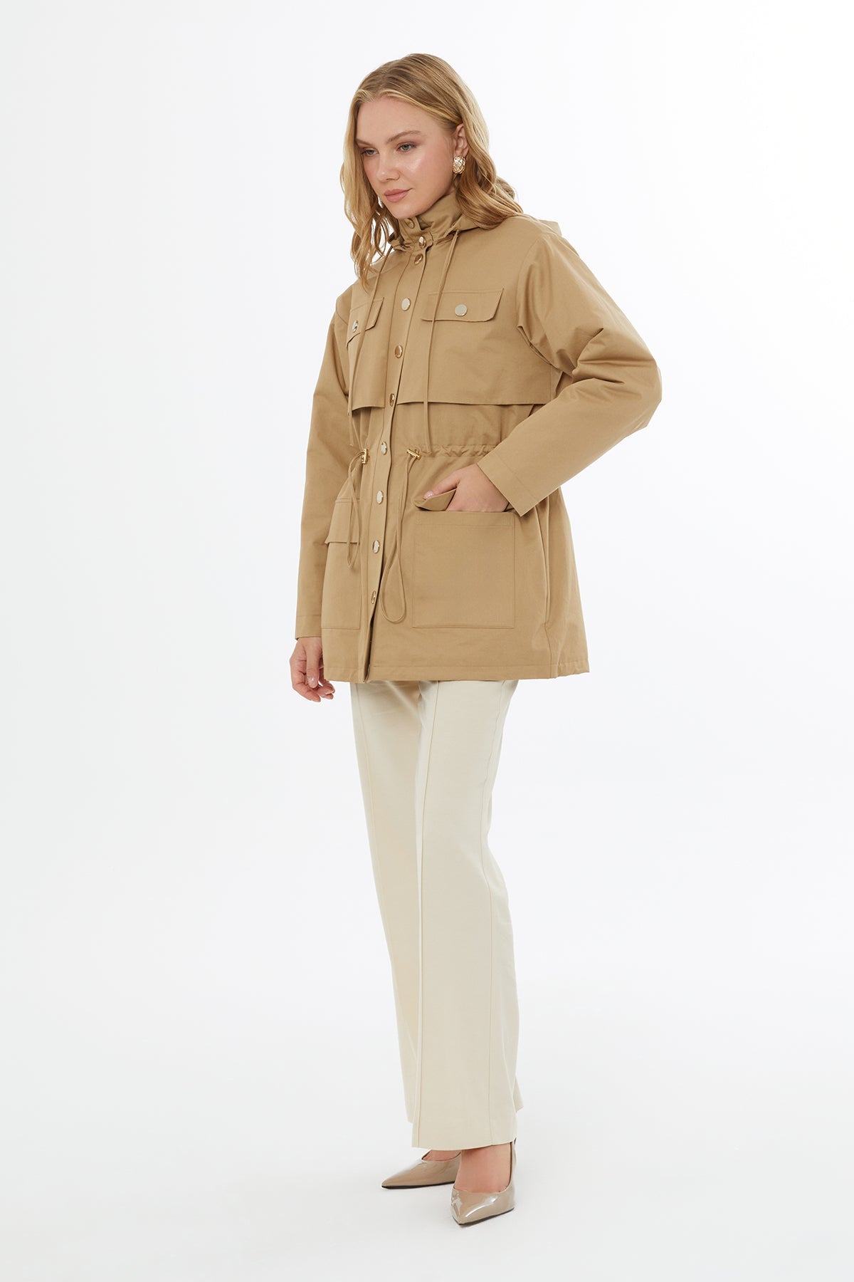 Brown Jacket with Front Pockets