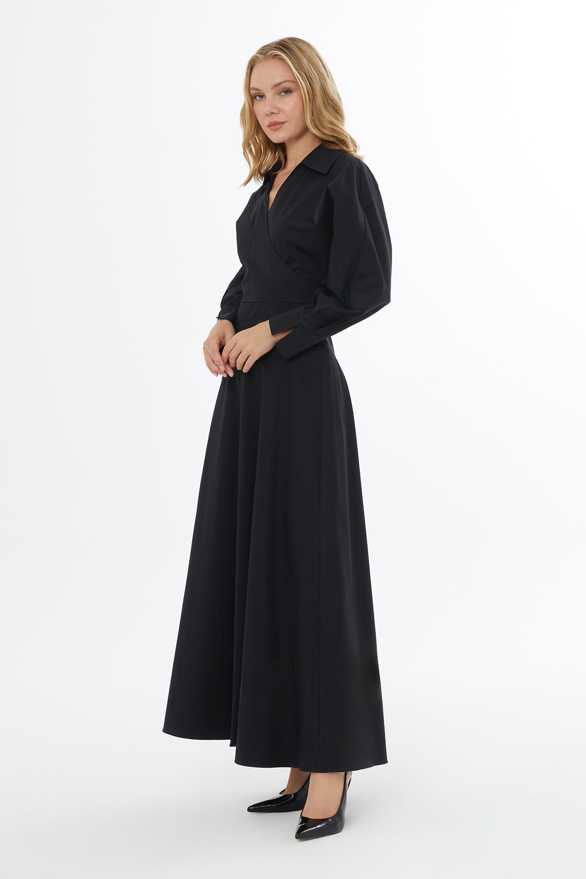 Black Maxi Dress with Hidden Zipper