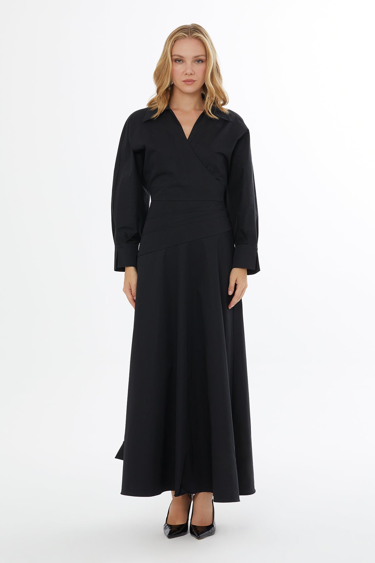Black Maxi Dress with Hidden Zipper