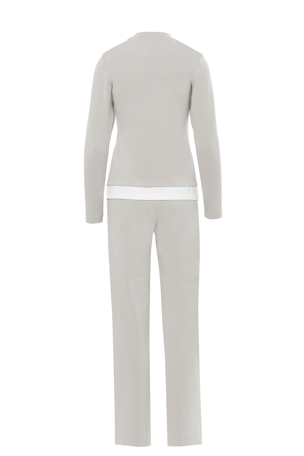 Beige Tracksuit Set with Elastic Waistband