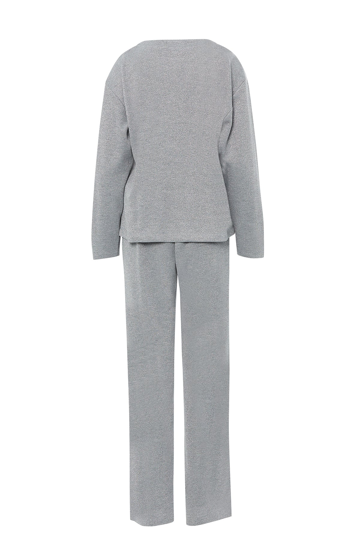 Grey Set with Brooch Detail