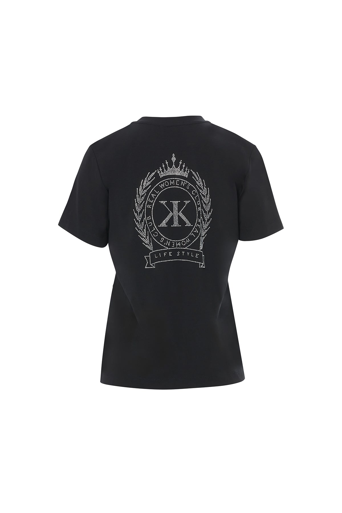 Black Front-Zipper Blouse