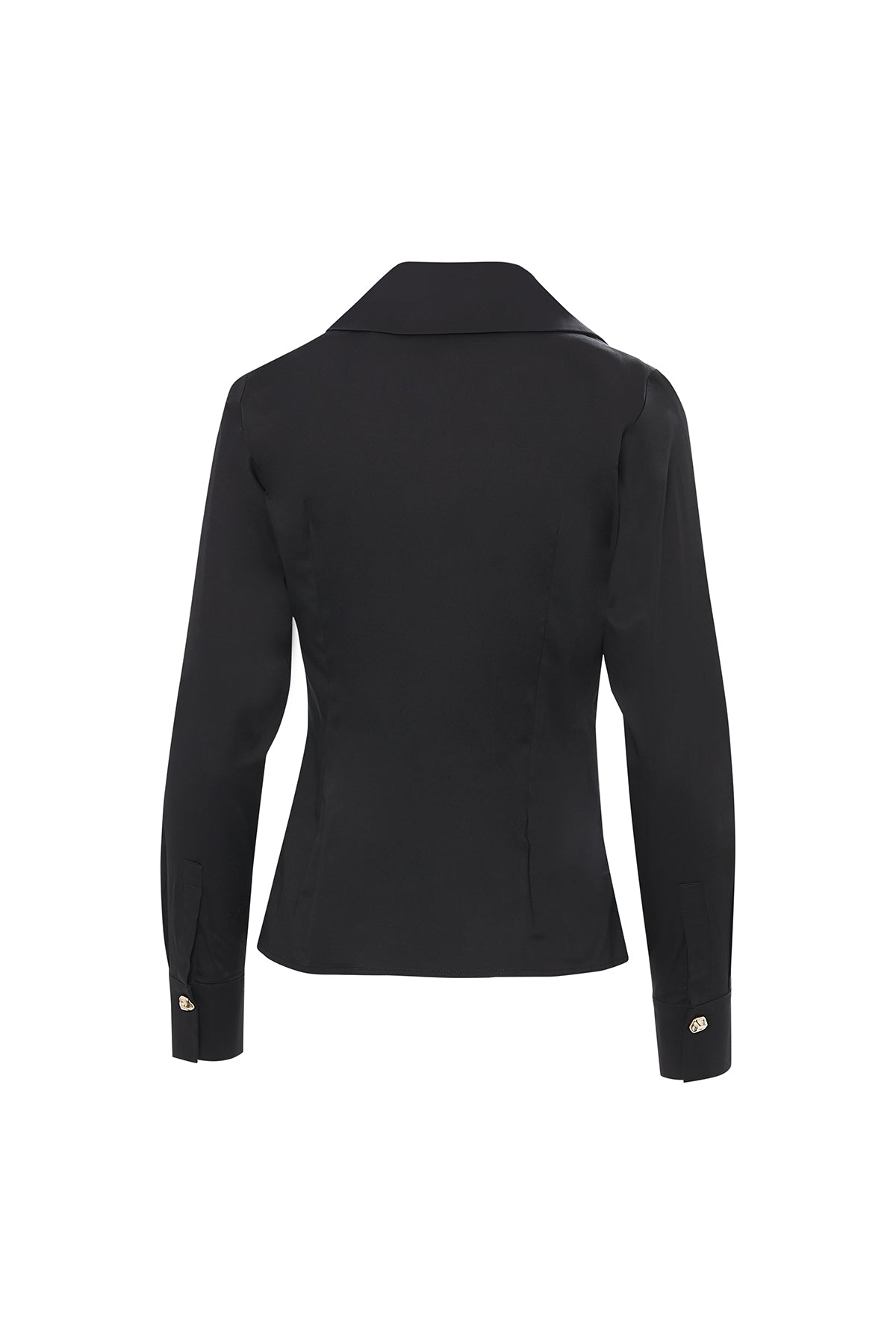 Black Shirt with Drawstring Waist