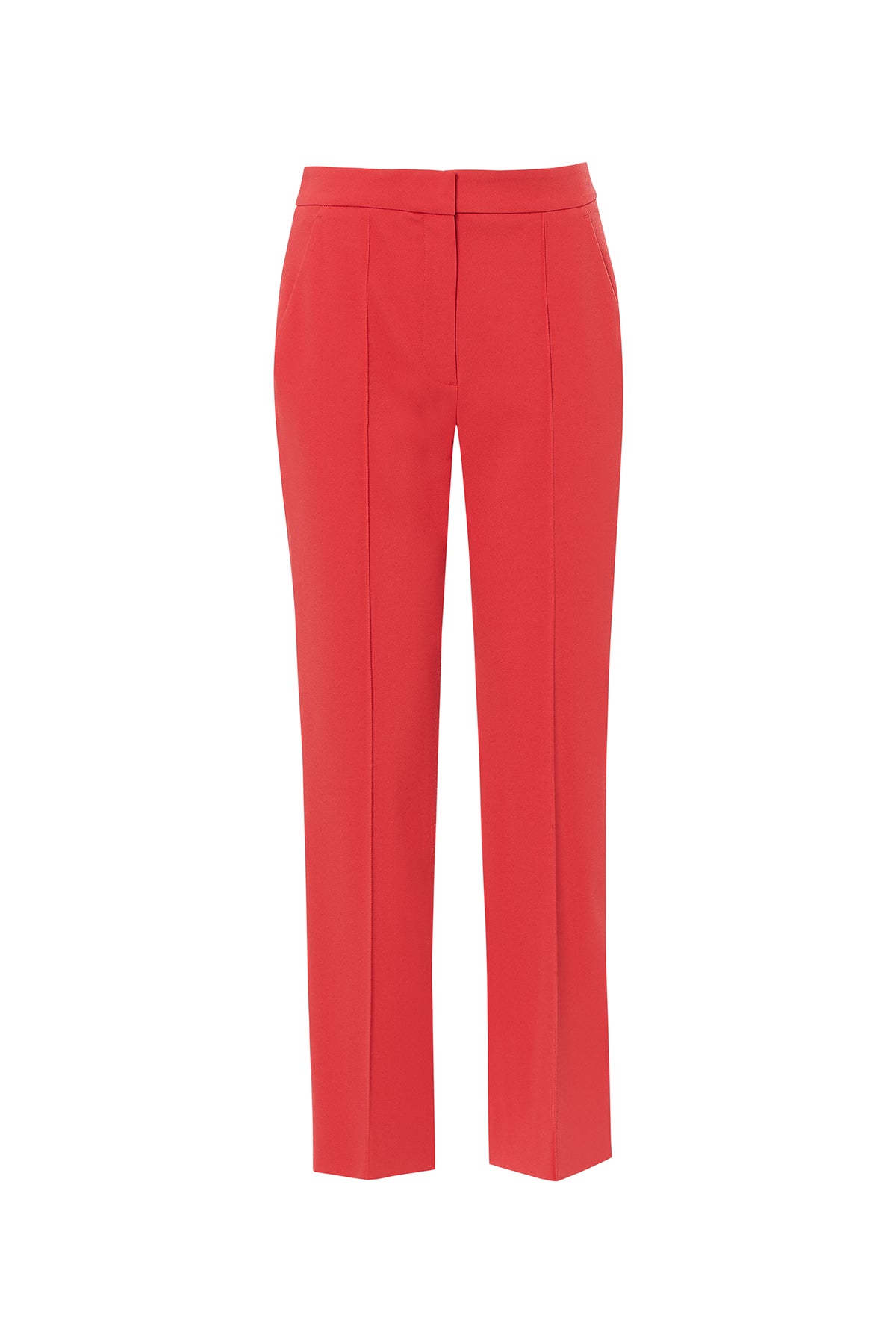 Red Classic Fabric Trousers