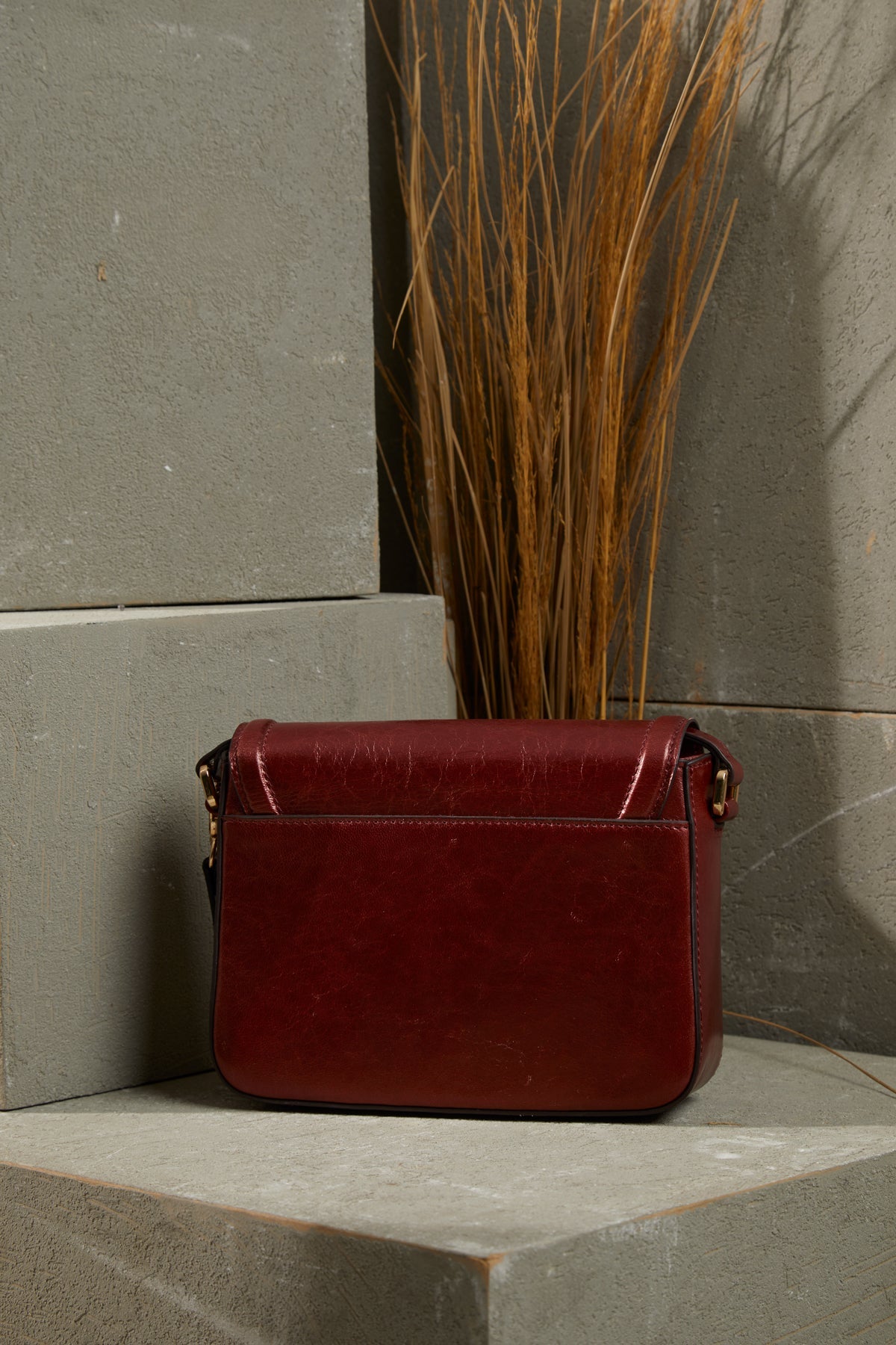 Adjustable Long Strap  Leather Bag with Pattern