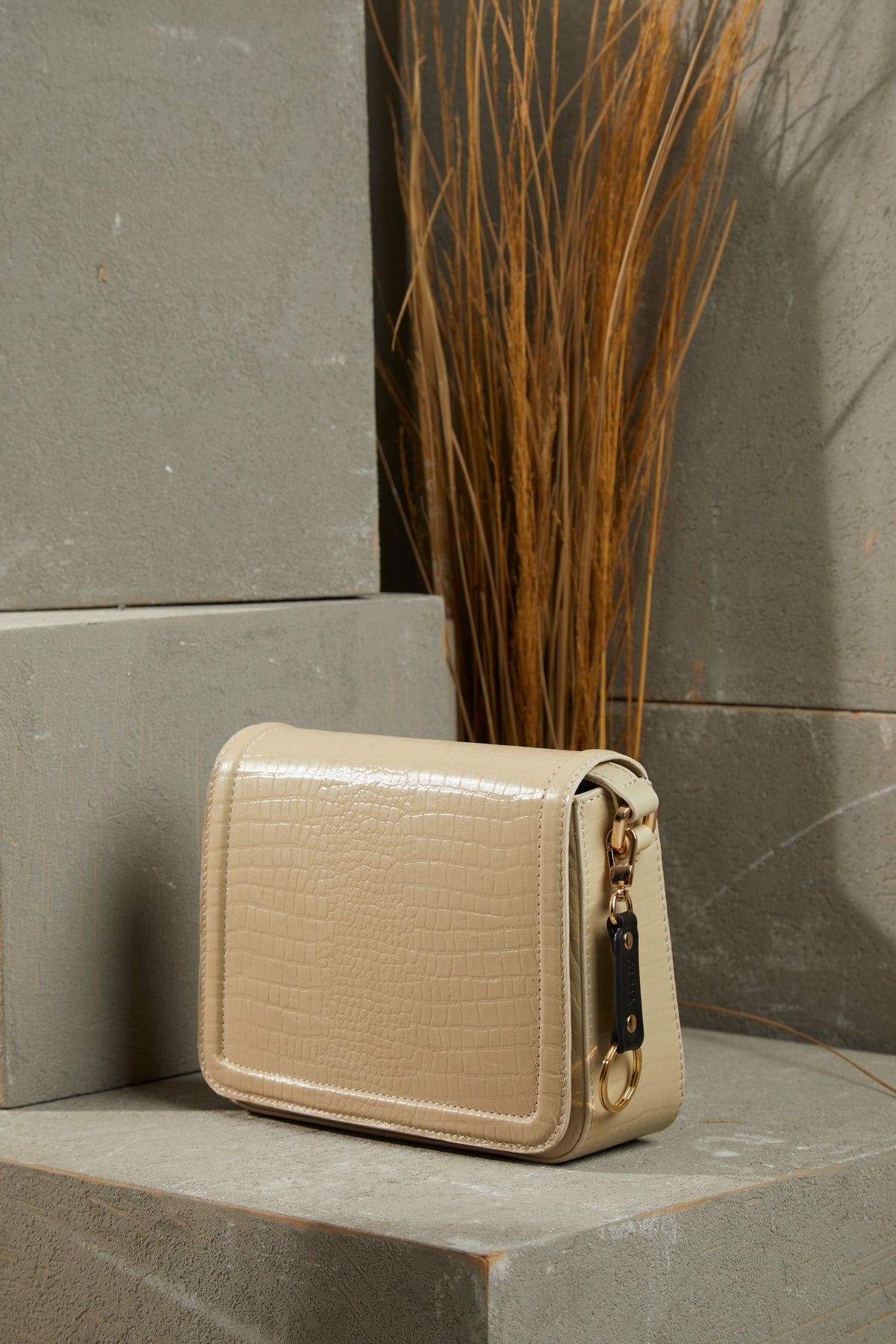 Adjustable Long Strap  Leather Bag with Pattern