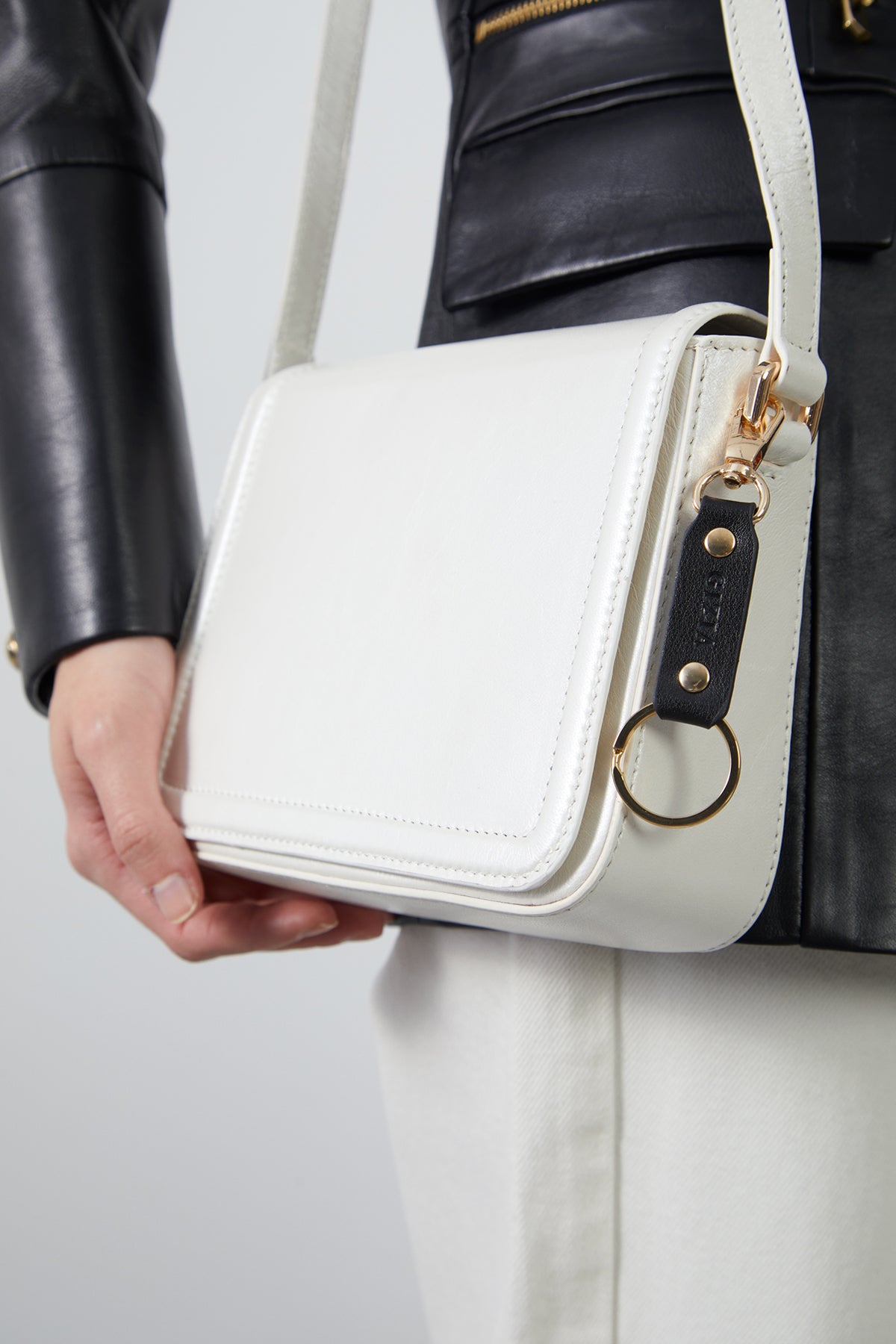 Adjustable Long Strap  Leather Bag with Pattern