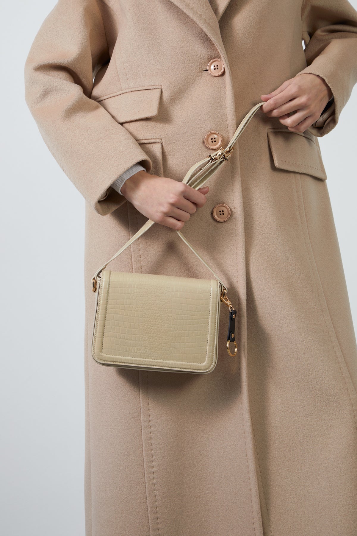 Adjustable Long Strap  Leather Bag with Pattern