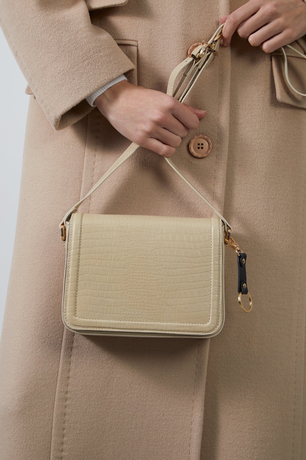 Adjustable Long Strap  Leather Bag with Pattern