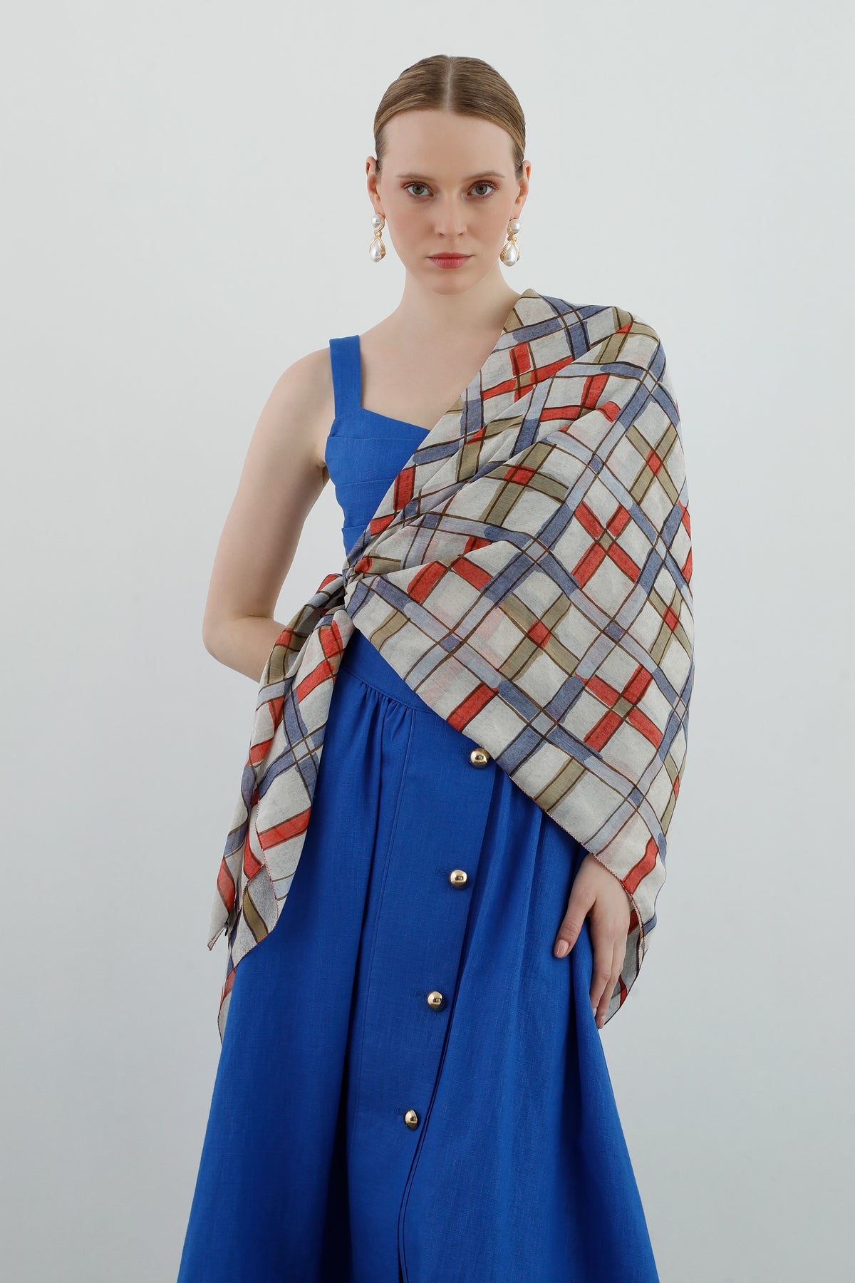 Square Patterned  Shawl