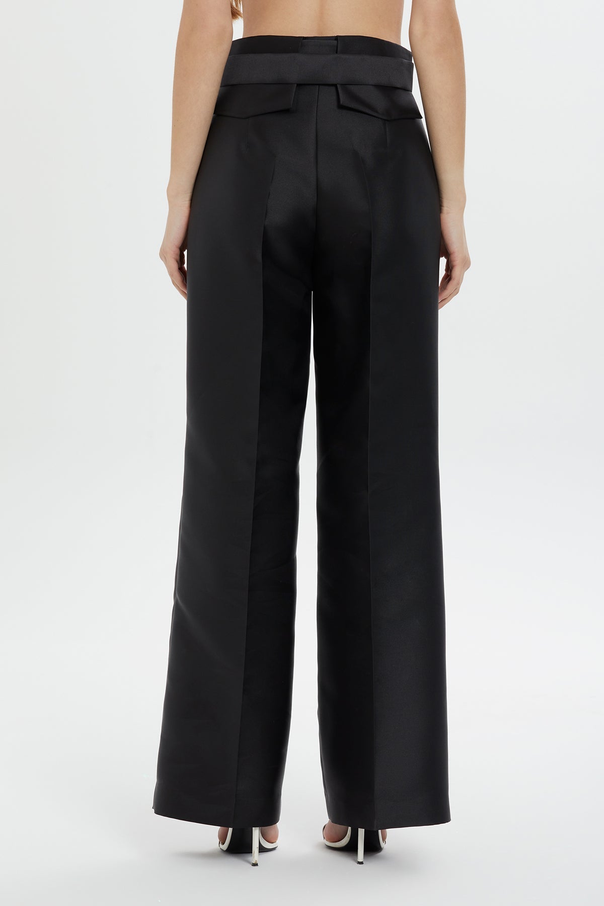 Black Trousers with Detachable Belt