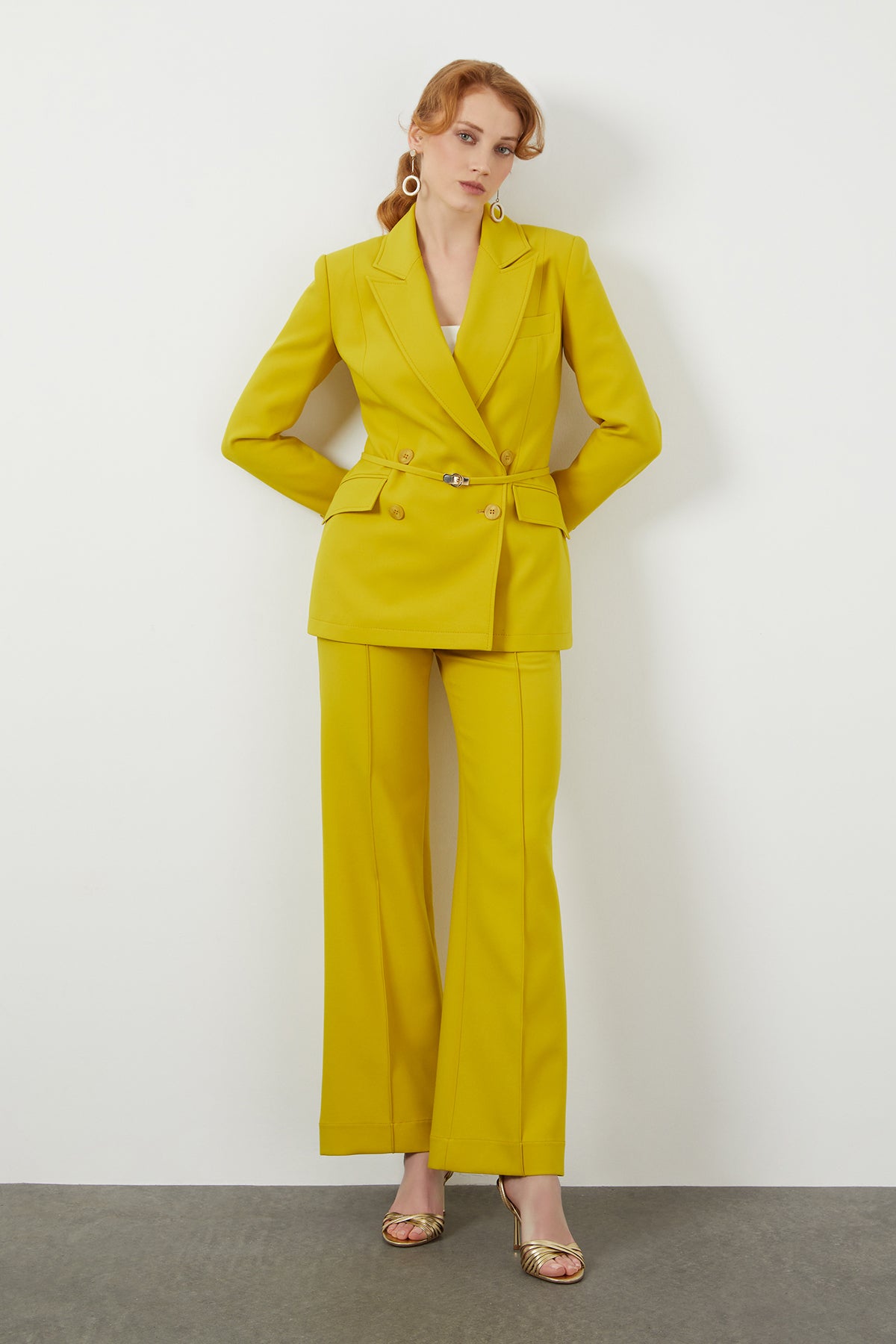 Yellow Belt-Detail Jacket