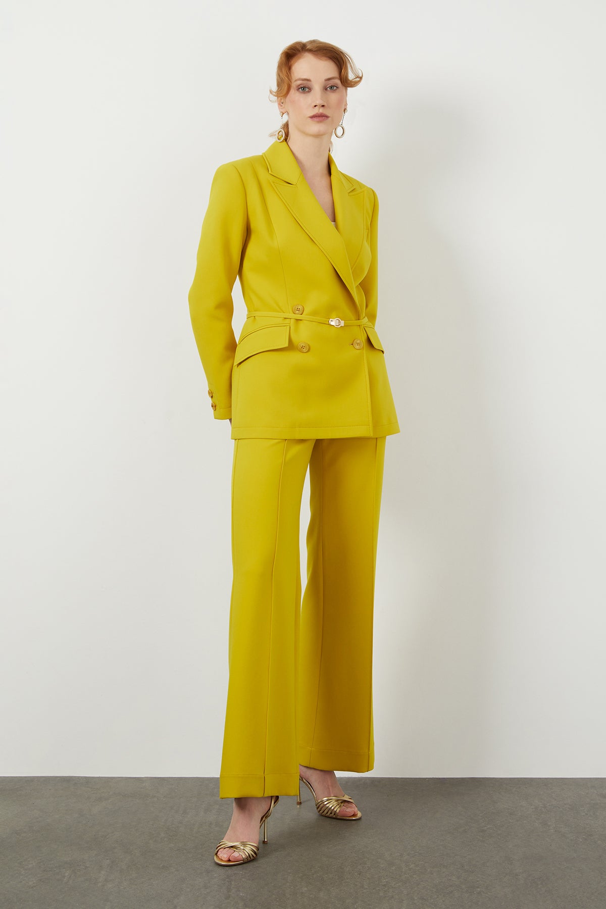Yellow Belt-Detail Jacket