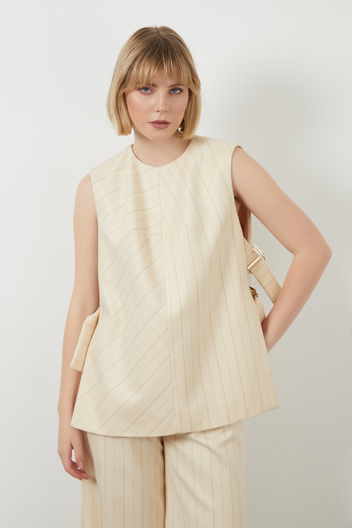 Striped Sleeveless Vest