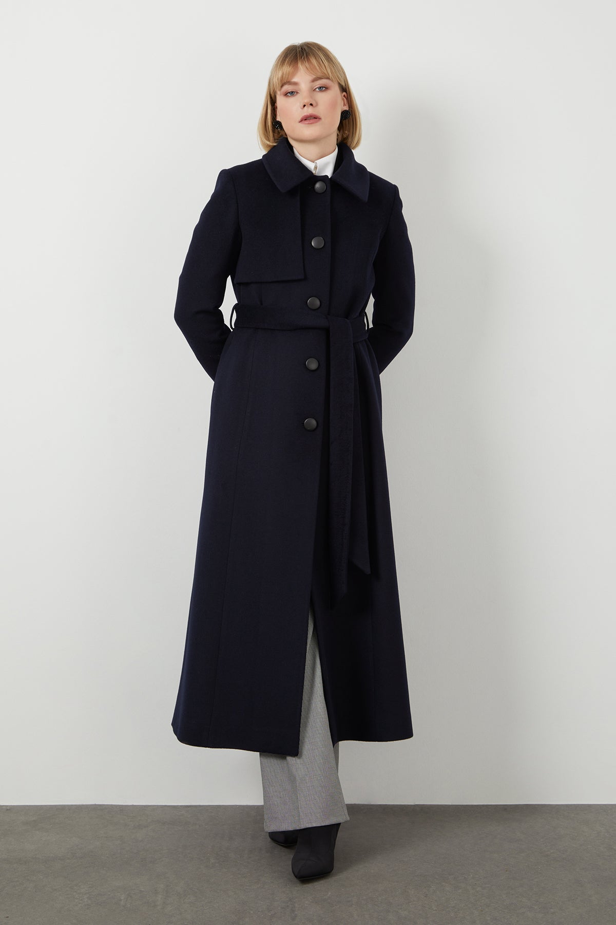 Dark Long Cashmere Coat