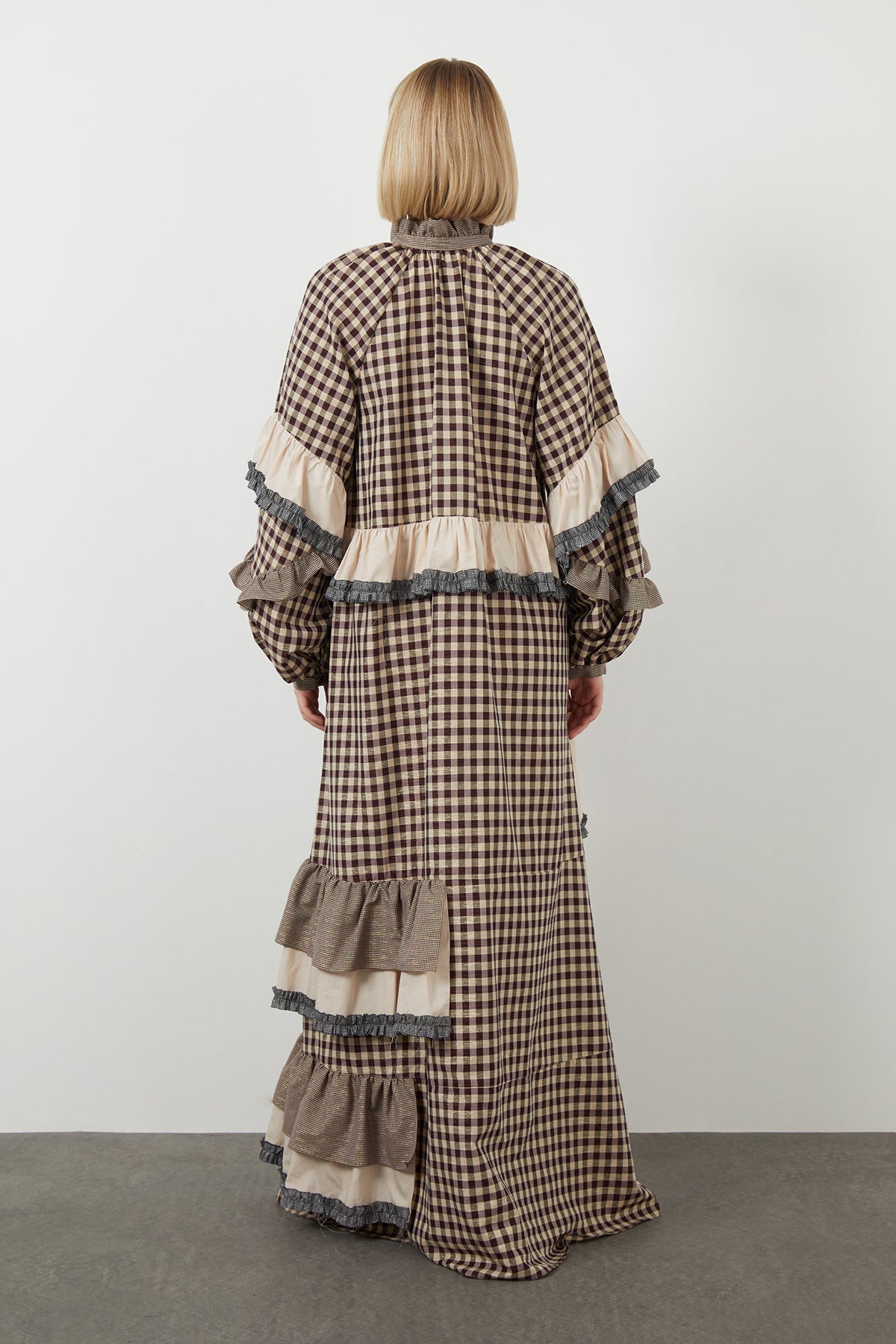 Red Tie-Neck Maxi Dress