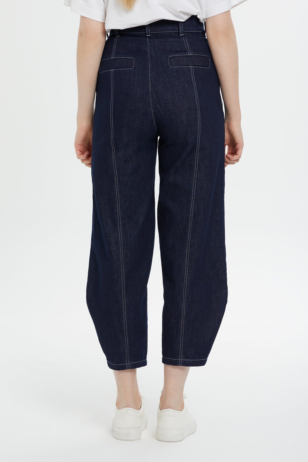 Beaded Embroidered Tapered Jeans