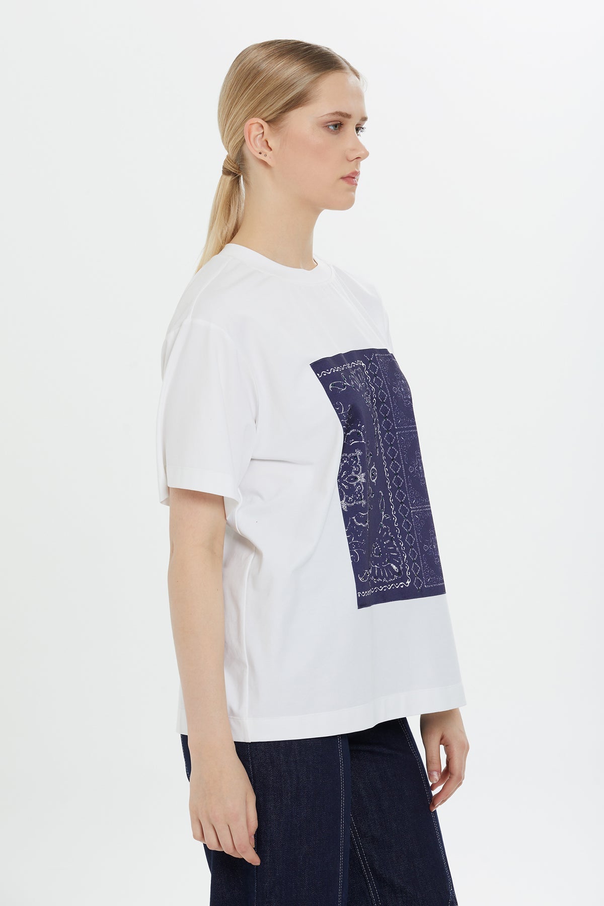 White Patterned T-Shirt