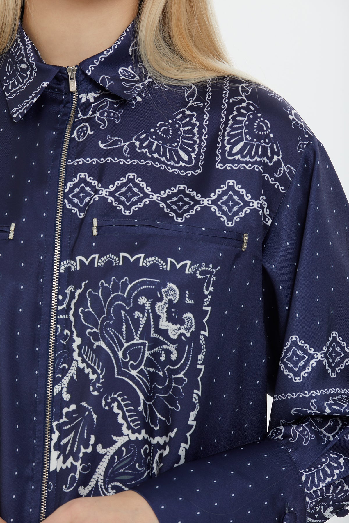 Patterned Dark  Shirt