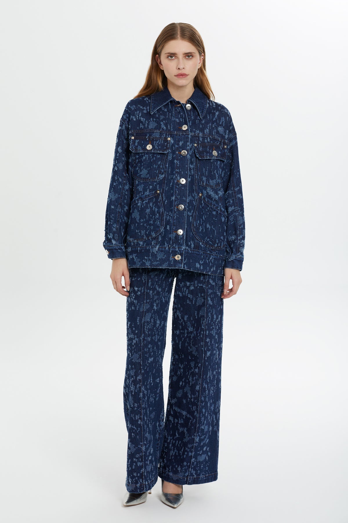 Patterned Denim Jacket