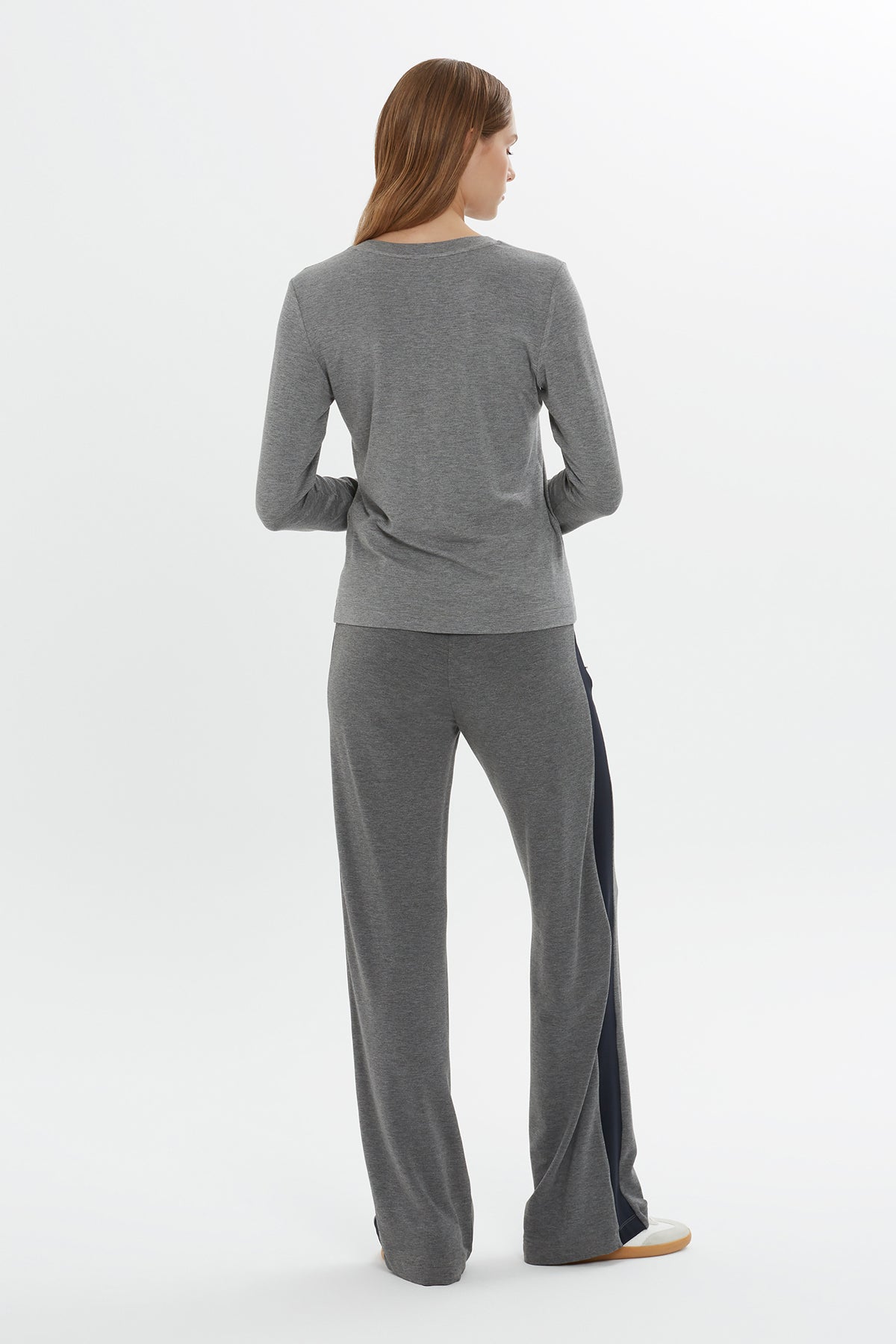 Grey Printed Long-Sleeve T-shirt