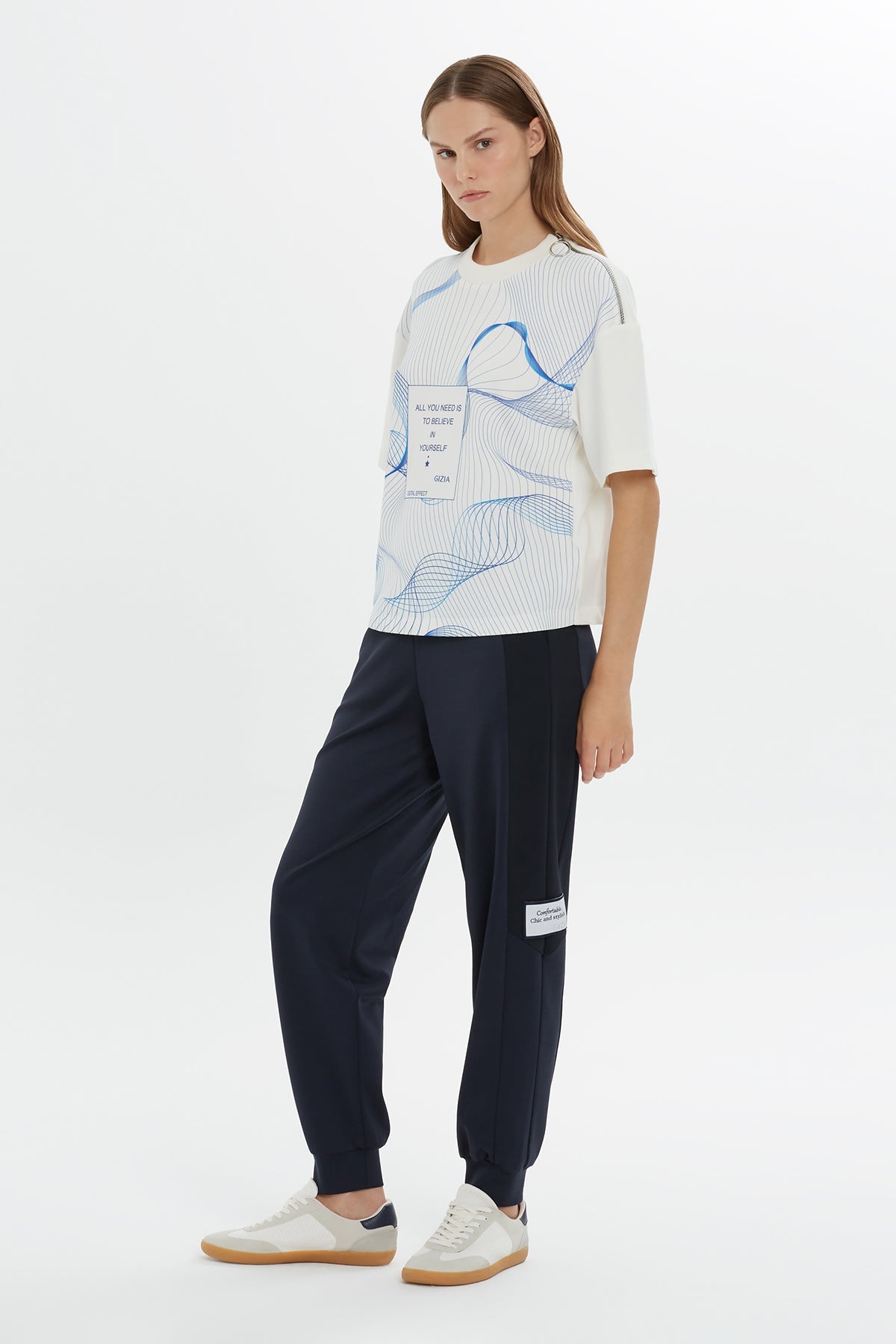 Ecru Graphic Print Short Sleeve T-shirt