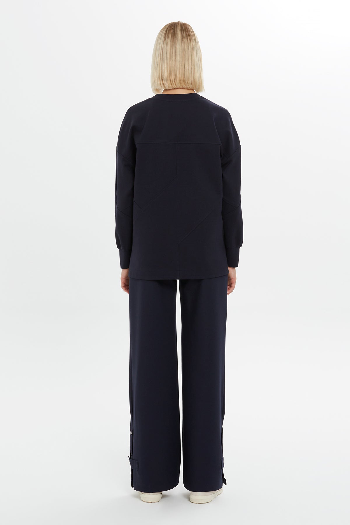 Navy Asymmetric Sweatshirt