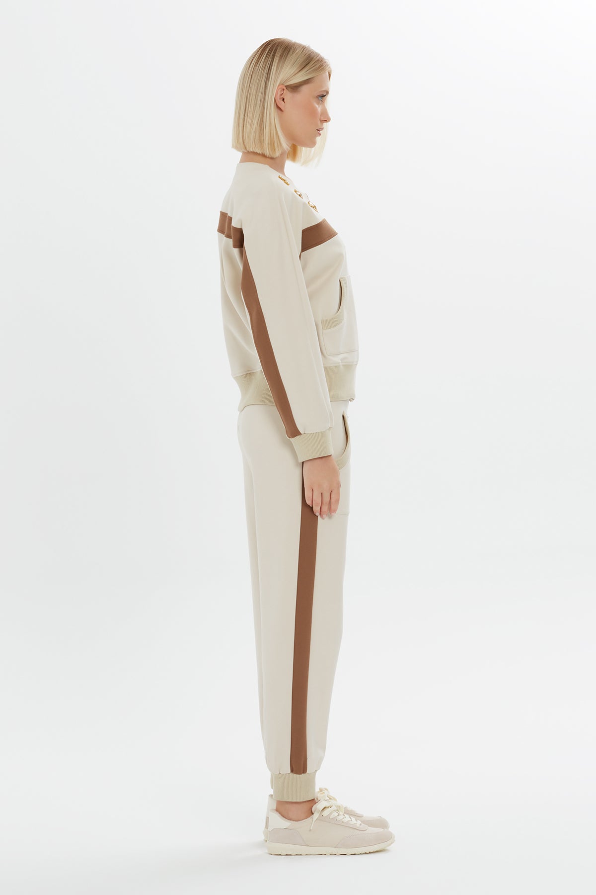 Embroidered Stripe Sweatshirt