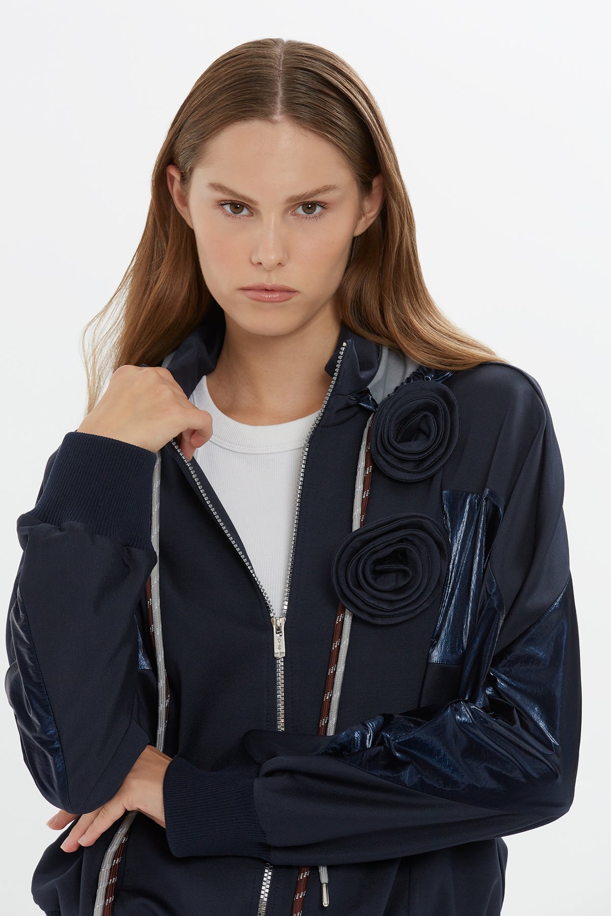 Rose-Detail Sweatshirt