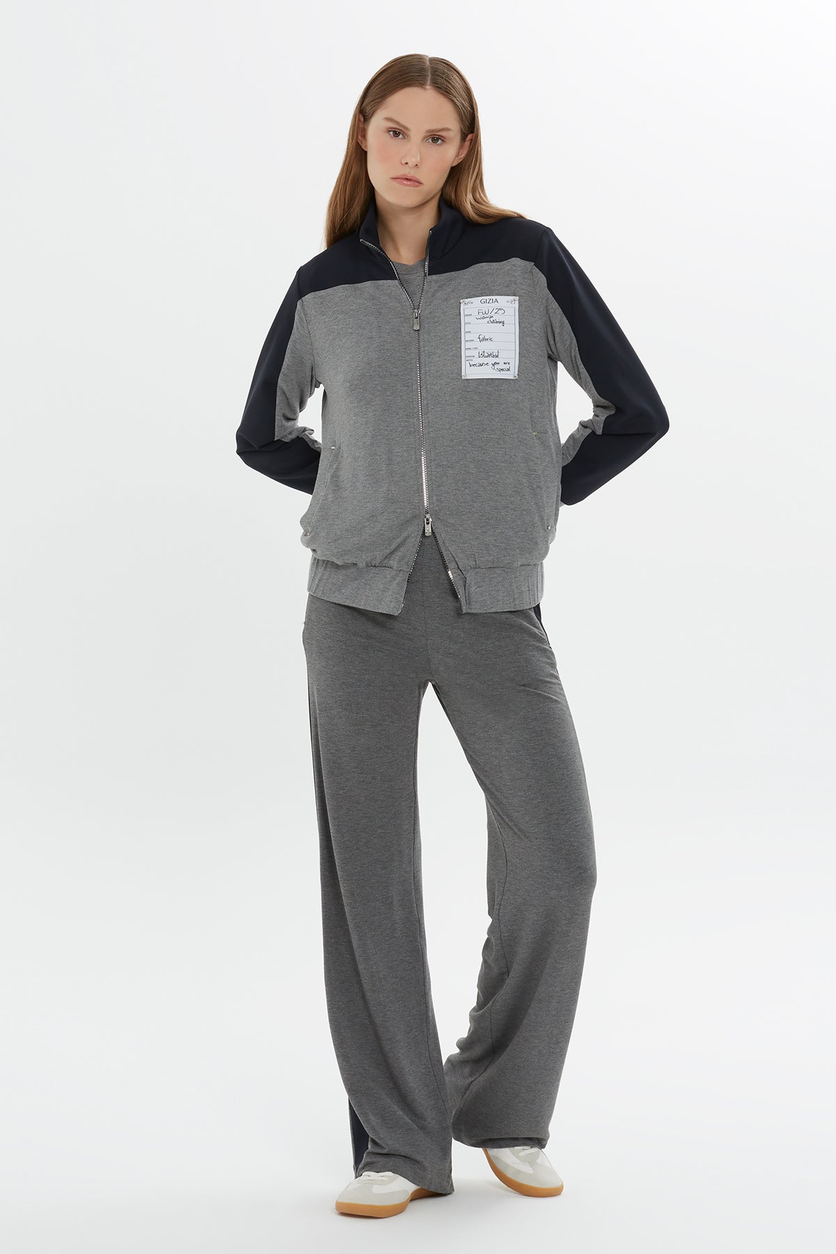 Grey Double-Zip Sweatshirt