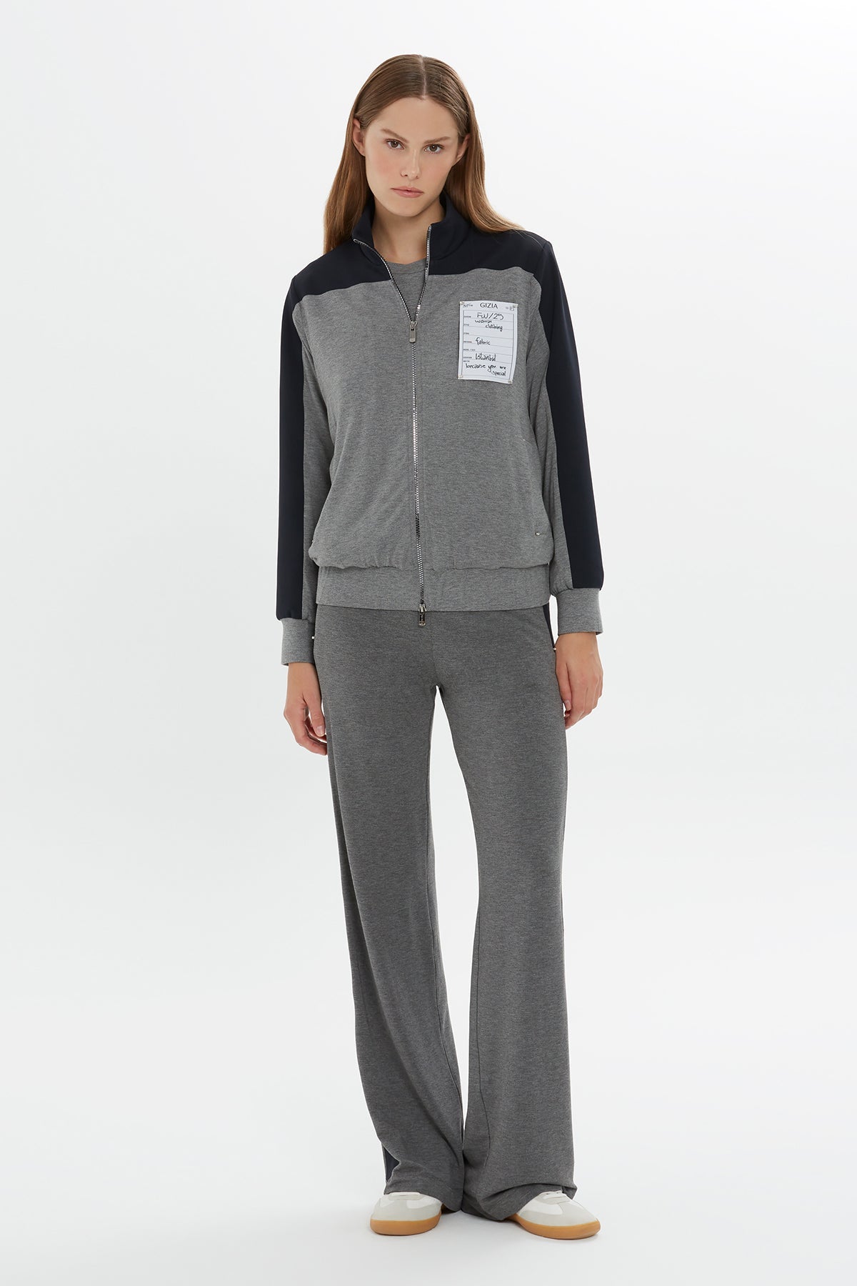 Grey Double-Zip Sweatshirt
