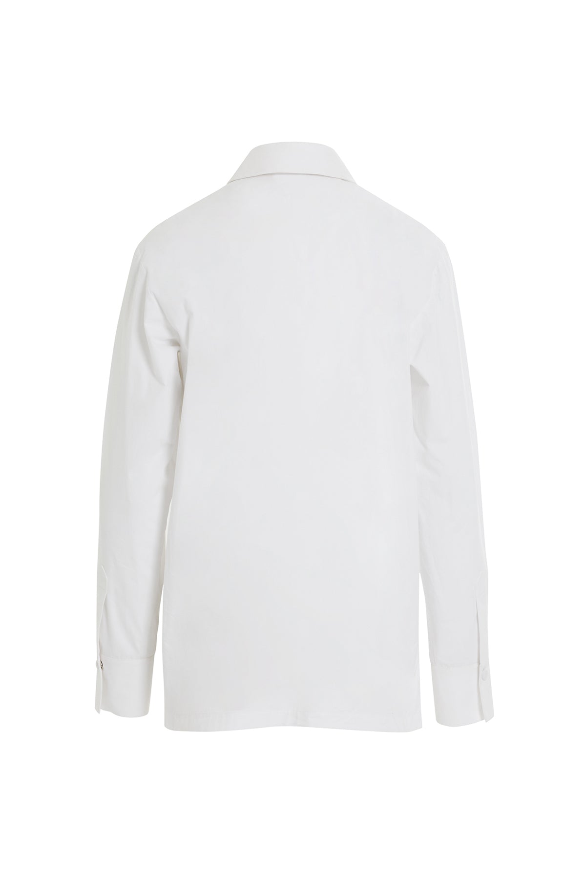 White Beaded Cotton Shirt