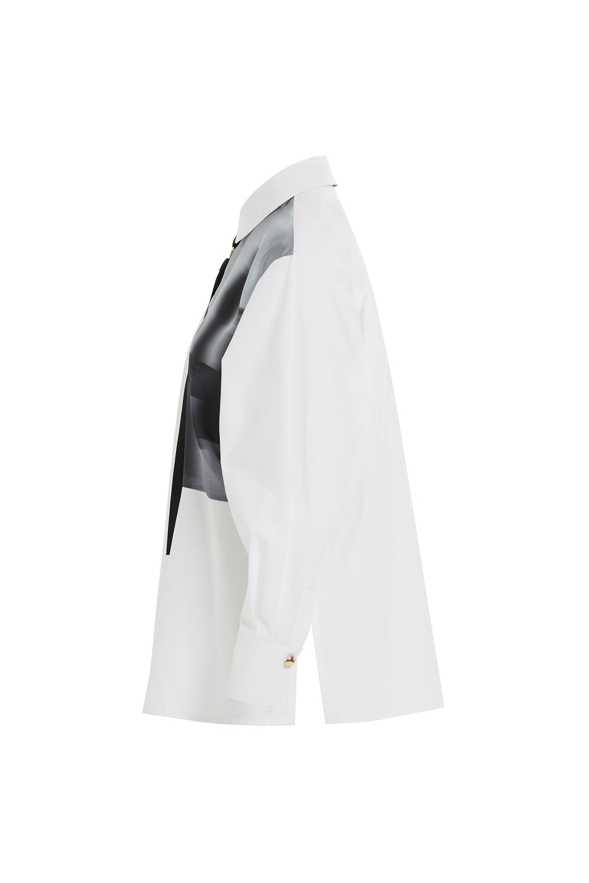 White Printed Cotton Shirt