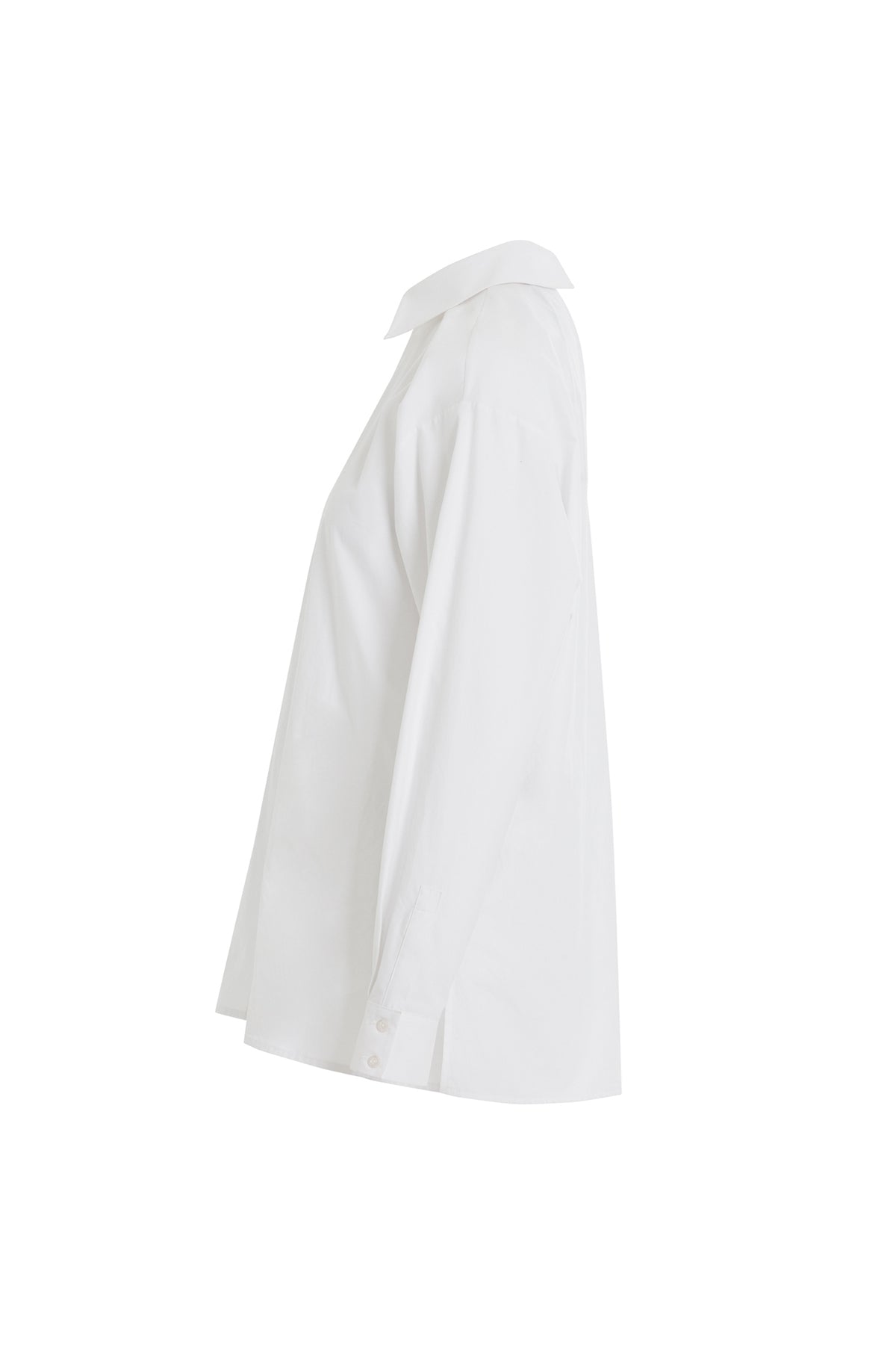 White Slit-Detail Cotton Shirt