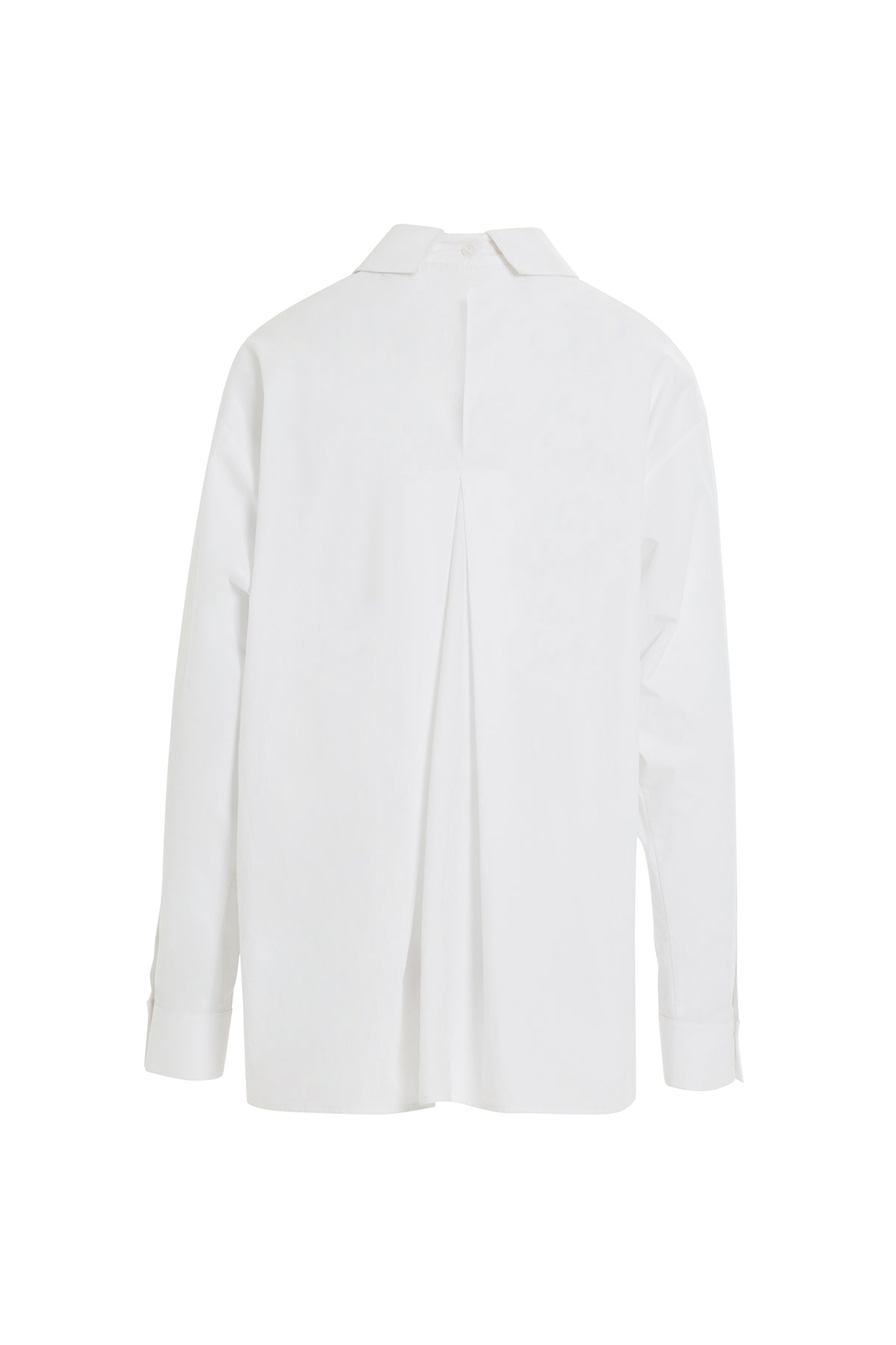 White Slit-Detail Cotton Shirt