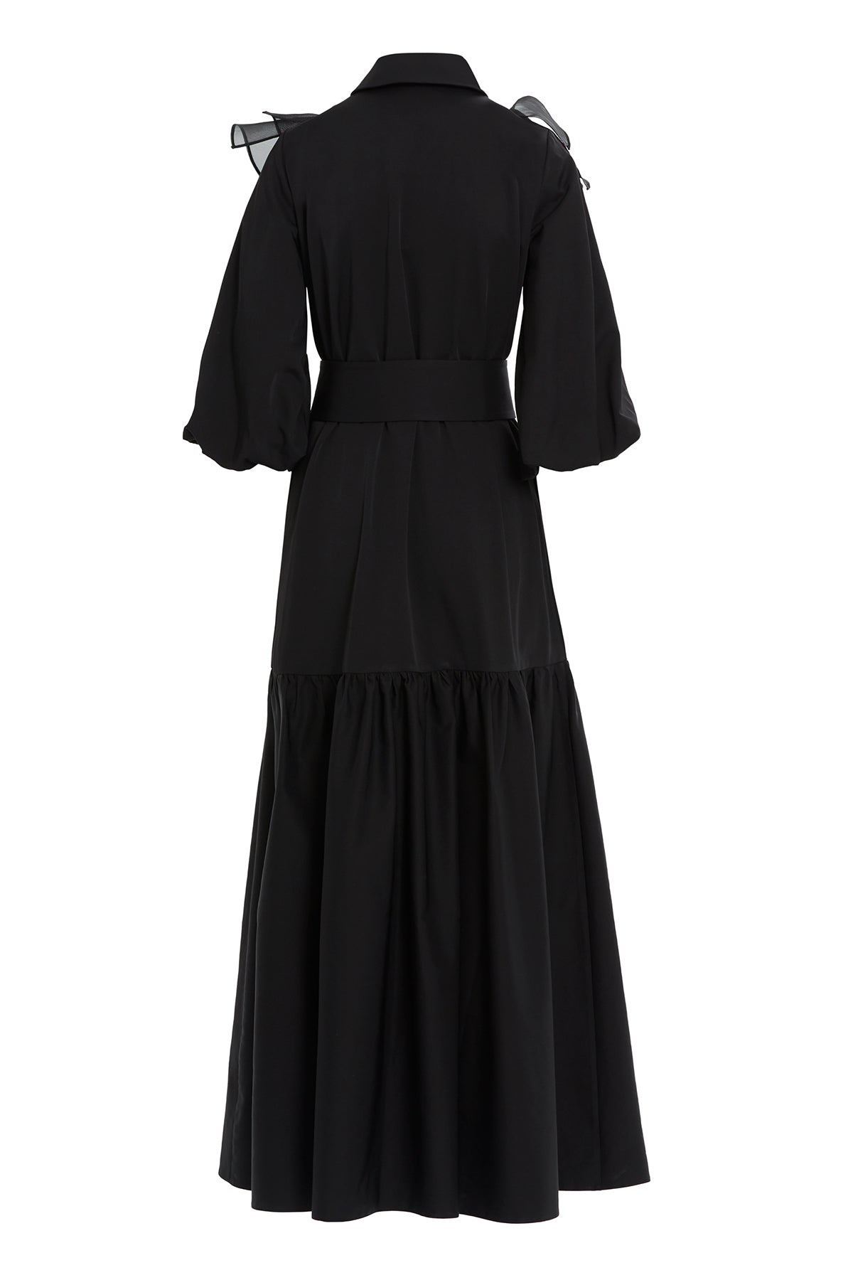 Black Maxi Ruffle Dress