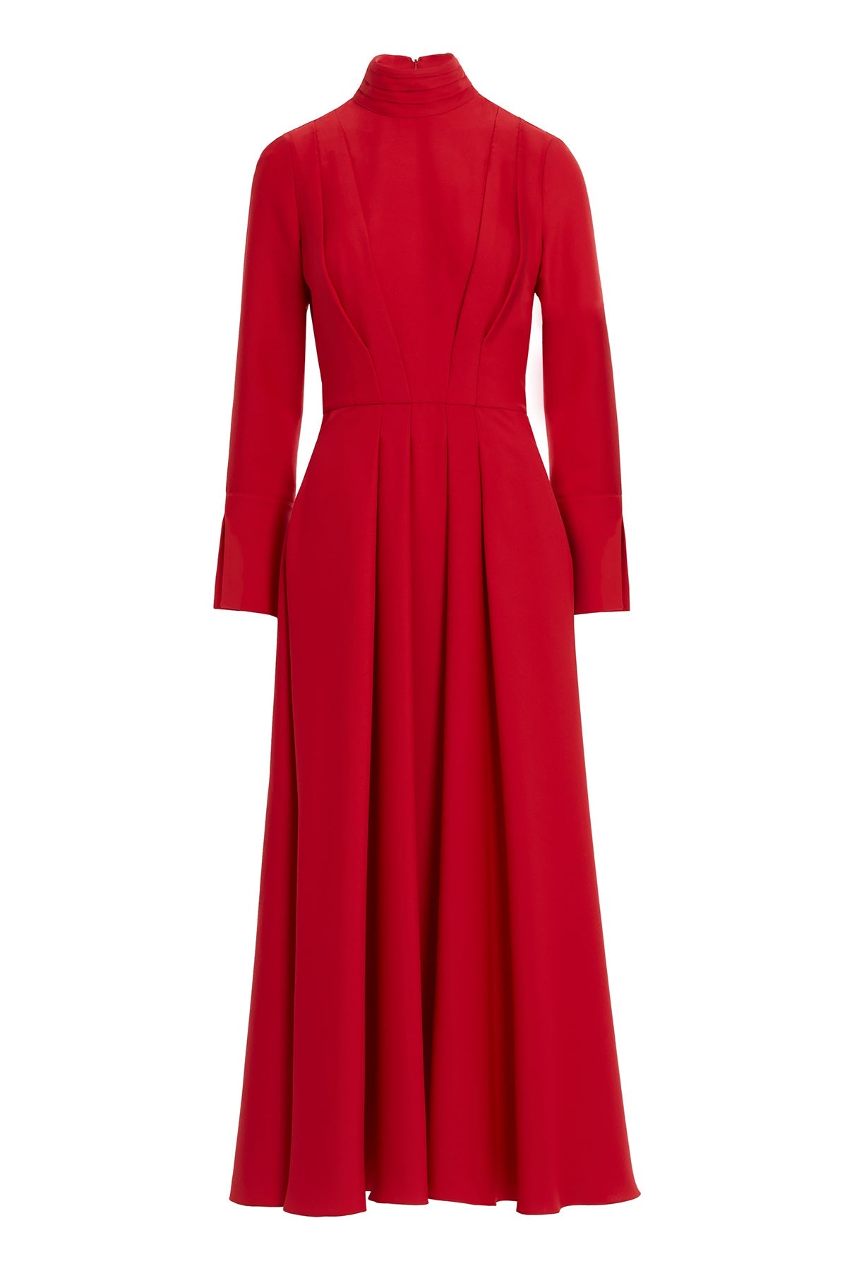 Dress with Brooch Detail the Collar